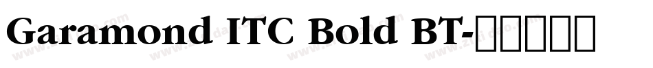 Garamond ITC Bold BT字体转换